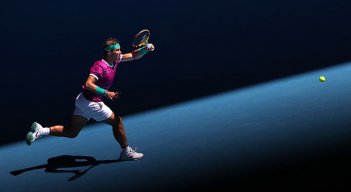 Rafael Nadal en el Abierto de Australia 2022. 