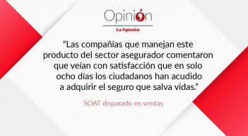 SOAT disparado en ventas