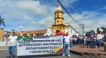 Los ocañeros participan en marchas para clamar la pronta liberación de los seres queridos./Fotos Cortesía.