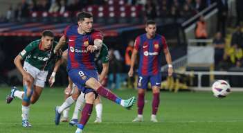El polaco Robert Lewandowsky delantero del  Barça espera tener un mejor desempeño en el juego de vuelta.