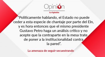 La amenaza de seguir secuestrando