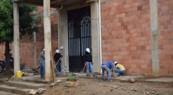 Aprendices del SENA ayudaron a construir la iglesia de Antonia Santos/Foto cortesía