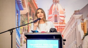 La presidenta del Partido Conservador, Nadia Blel, se refirió a la coyuntura actual del país./Foto Colprensa