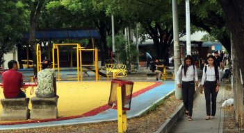 El ‘Parque de la Piedra’ se encuentra a la espera de una remodelación.  / Foto: Carlos Ramírez. 