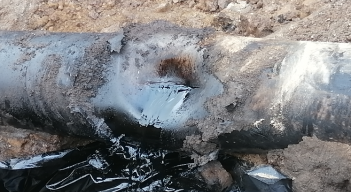 Así quedó el tubo del oleoducto de Ecopetrol, tras atentado en Bochalema.