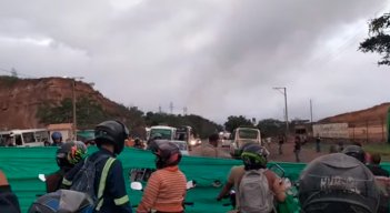 Bloqueo en Urimaco. Foto: captura de pantalla 