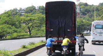 Imprudencia vial en Cúcuta. 