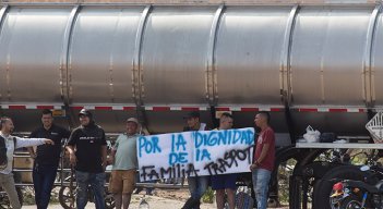 Bloqueos en la vía Cúcuta-Ocaña. / Foto Archivo