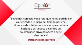 Desapariciones aquí y allá