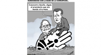Hundiéndose con la mano de la corrupción