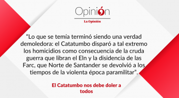 El Catatumbo nos debe doler a todos