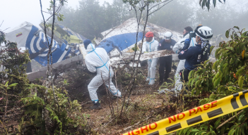 Zona del accidente aéreo en Playa de Belén. 