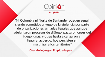 Cuando le juegan limpio a la paz