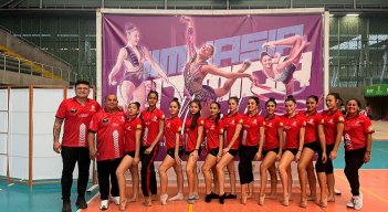 La selección Norte de gimnasia rítmica tuvo una buena presentación en Medellín.