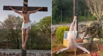 CRISTO DESTRUIDO EN LÍBANO 