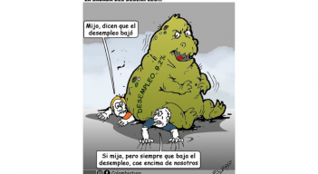 La bajada del desempleo...