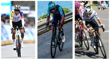 Egan Bernal, Santiago Buitrago y Einer Rubio. 