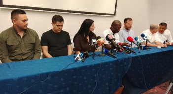 Voceros del Pacto Histórico en el anuncio de la visita del candidato a la presidencia Ivan Cepeda a Cúcuta./Foto: Orlando Carvajal