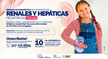 Están abiertas las inscripciones para la Tercera Brigada de Diagnóstico de Enfermedades Renales y Hepáticas Pediátricas
