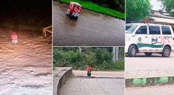 Cilindros y banderas con las insignias del Eln fueron abandonados en diferentes vías de Norte de Santander. / Foto: cortesía