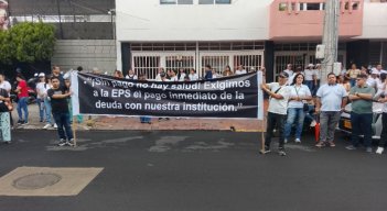 Los sindicatos les exigieron a las EPS y al mismo Gobierno que agilice los pagos a los Hospitales e IPS./Foto: Orlando Carvajal/La Opinión