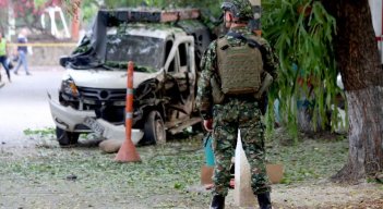 Atentado dinamitero en El Escobal: 4 policías y tres civiles heridos./Foto Carlos Ramírez