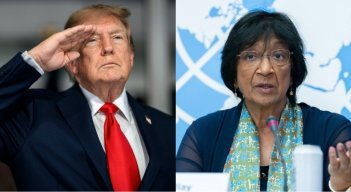 Trump y Navi Pillay.