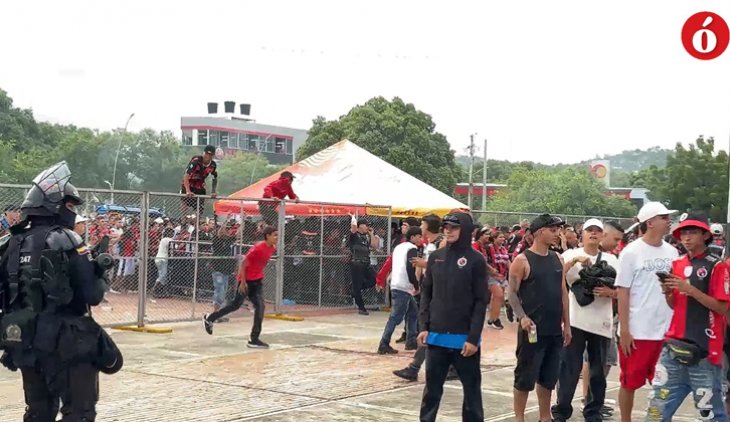 Disturbios en el estadio General Santander 