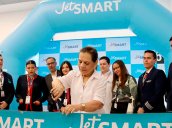 Con bombos y platillos fue inaugurada la ruta Cúcuta-Bogotá de JetSmart, en el aeropuerto internacional Camilo Daza. /  Foto: Carlos Ramírez-La Opinión