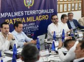 En el primer Empalme Territorial estuvo presente también el general Jorge Eduardo Mora, designado ministro de Defensa/Foto: Cortesía Juan Pablo Bayona