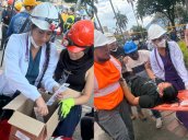 Una experiencia imborrable: la cucuteña que estudia Medicina y ayudó a salvar vidas tras el terremoto en Pereira