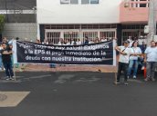 Los sindicatos les exigieron a las EPS y al mismo Gobierno que agilice los pagos a los Hospitales e IPS./Foto: Orlando Carvajal/La Opinión