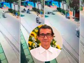 El choque entre dos motociclistas terminó con la vida del peatón Álvaro Martín Buitrago Gómez. / Foto: cortesía