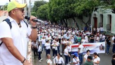 Leonardo Sánchez, presidente de Asinort, convocó al gremio docente al paro nacional del 14 de octubre./Foto Archivo