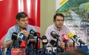 Diego Fernando Mora, gerente de la EIS, y Fabio Ernesto Araque, gerente Veolia Aguas de Norte de Santander./Foto: Cortesía