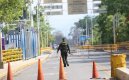 El atentado dinamitero en El Escobal dejó un saldo de 7 heridos, entre esos 4 policías./Foto: Carlos Ramírez/La Opinión